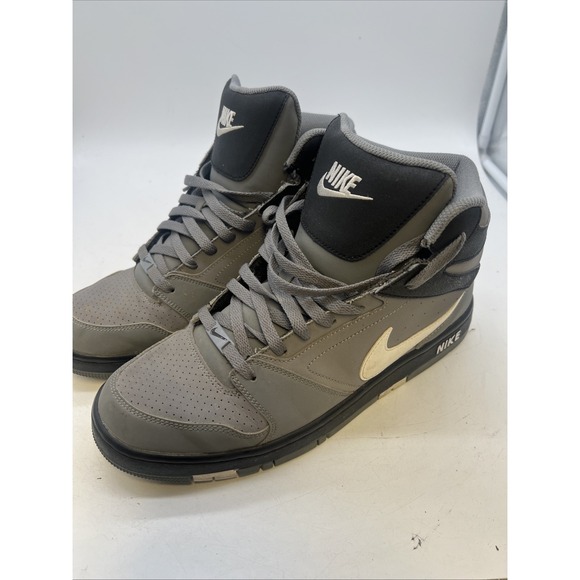 Nike Prestige IV High Size 10.5 Gray Black Basketball Sneakers Shoes 584614-012 - Picture 2 of 10